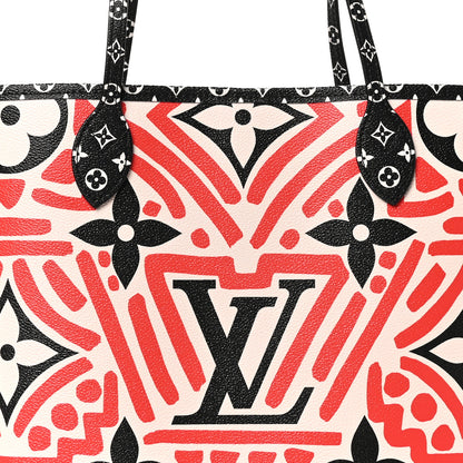 Louis Vuitton Monogram Giant Crafty Neverfull MM Creme Rouge Black 8 of 10