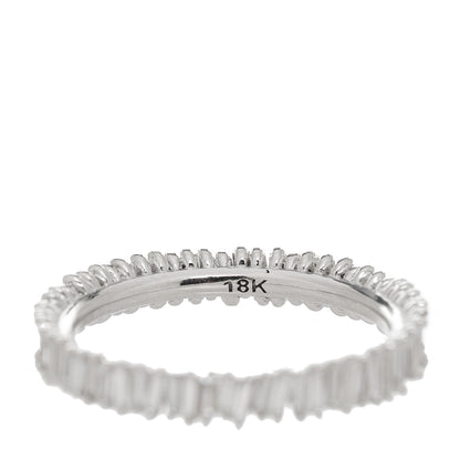 Suzanne Kalan 18K White Gold Diamond Classic Eternity Band Ring 52 6 4 of 5