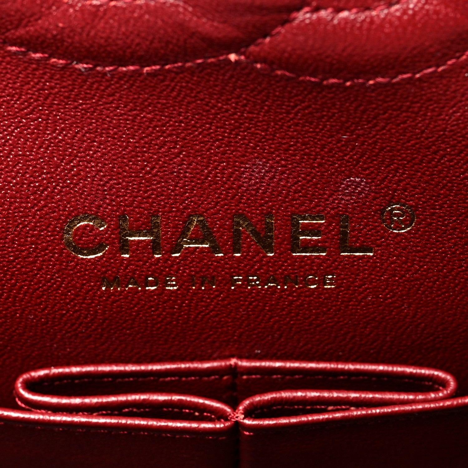 Chanel Caviar Quilted Medium Double Flap Dark Red 6 of 9