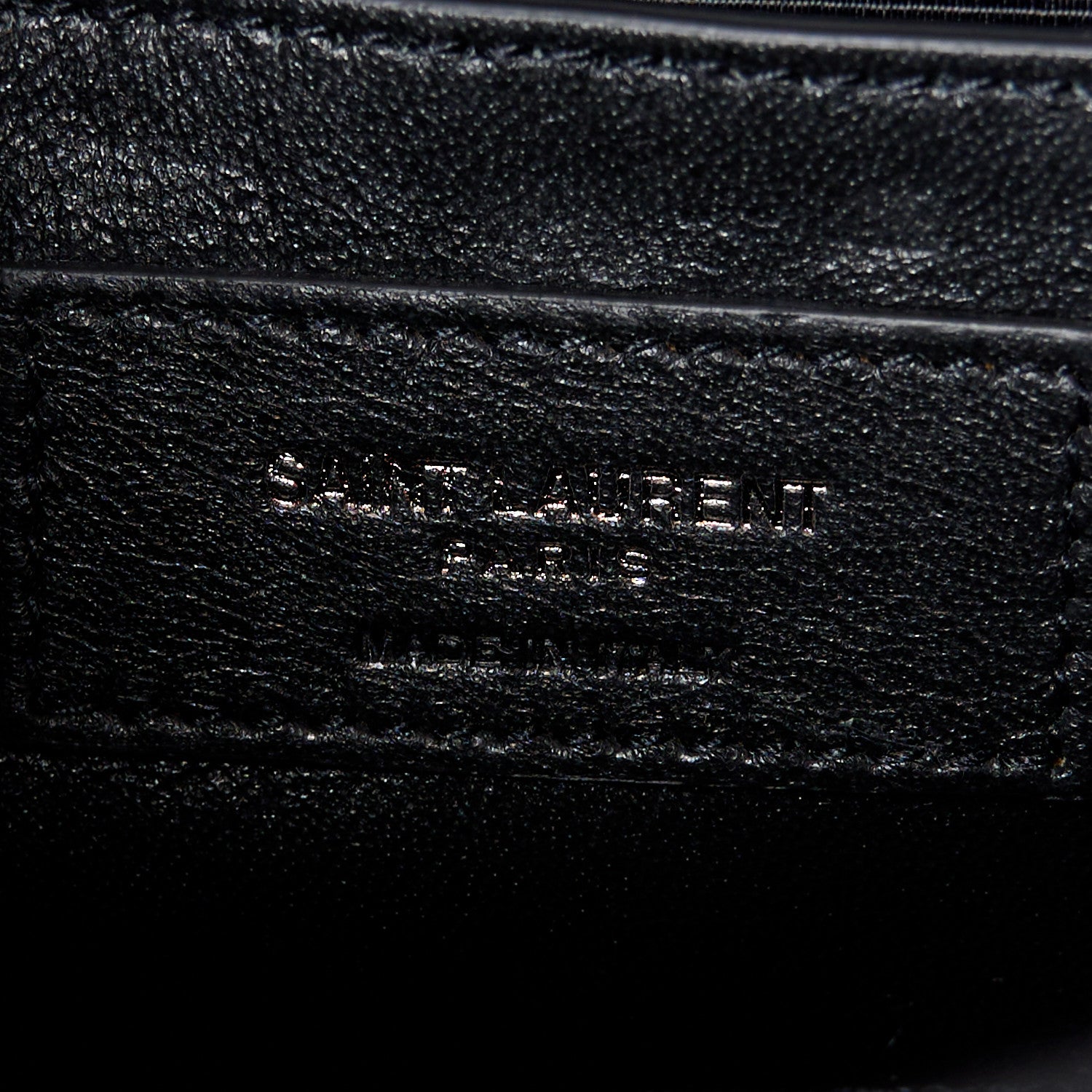 Saint Laurent Grain De Poudre Textured Mixed Matelasse Triquilt Small Monogram Monochrome Satchel Black 7 of 11