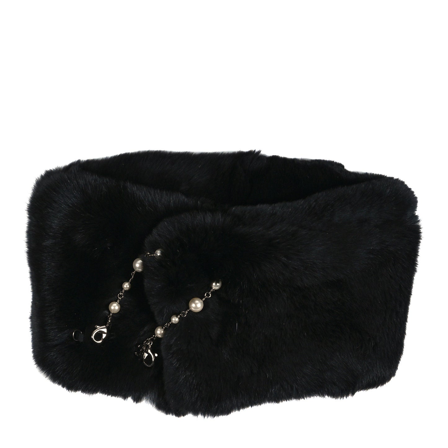 Orylag Rabbit Fur Scarf Black
