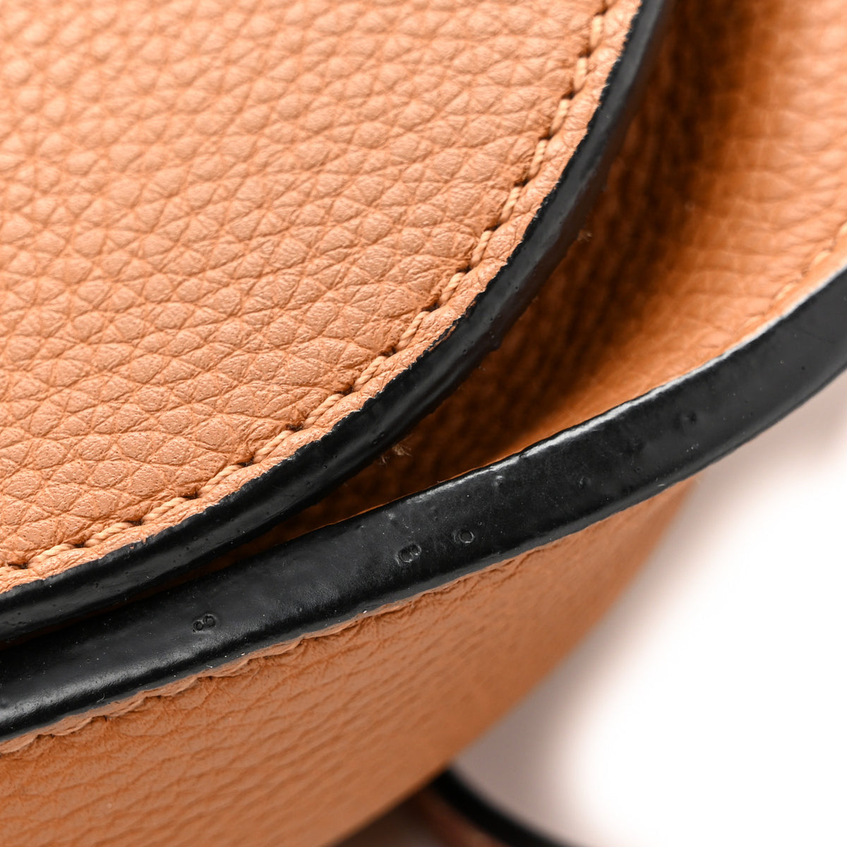 Grained Calfskin Mini Gate Crossbody Bag Caramel Pecan