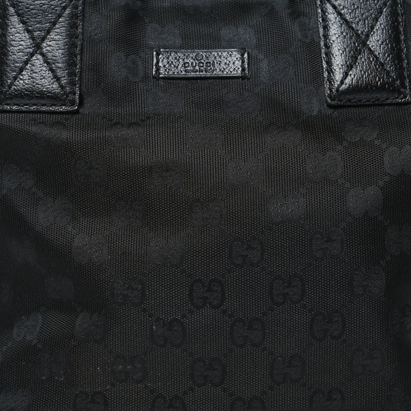 GG Monogram Small Web Handle Bucket Tote Black
