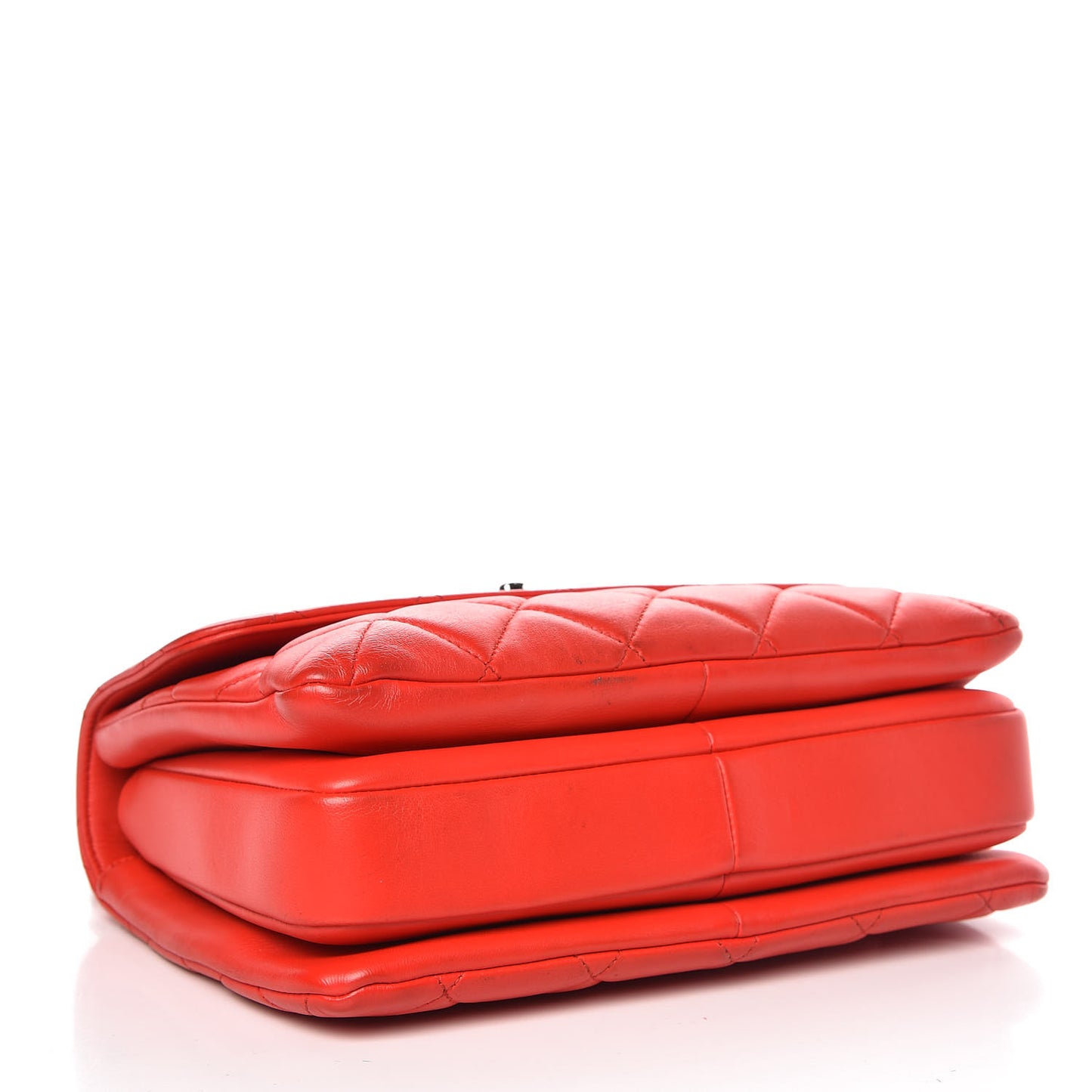 Lambskin Quilted Small Trendy CC Dual Handle Bag Red