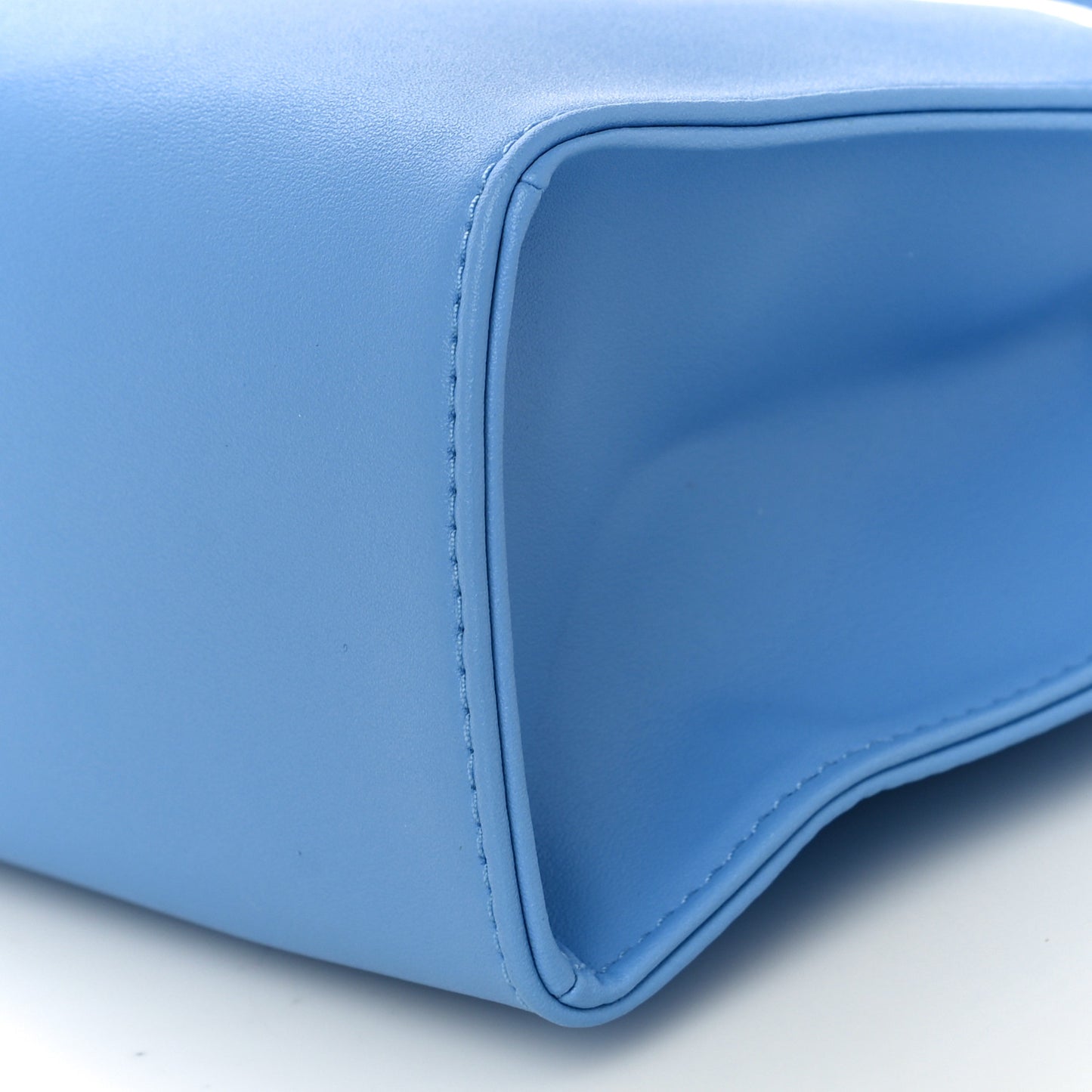 Vegan Leather Small Shopping Bag Cerulean