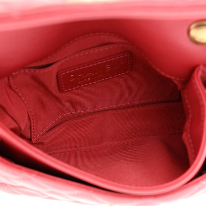 Chanel Calfskin Quilted Top Handle Flap Dark Pink 5 of 10