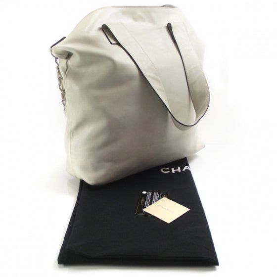 Chanel Lambskin N/S Edgy Tote Ivory 3 of 12