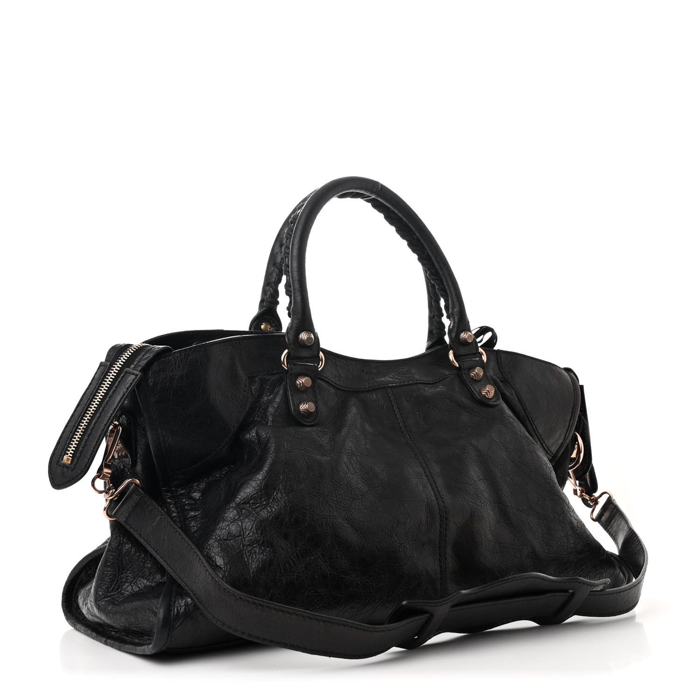 Agneau Giant 12 Rose Gold Hardware Part Time Black
