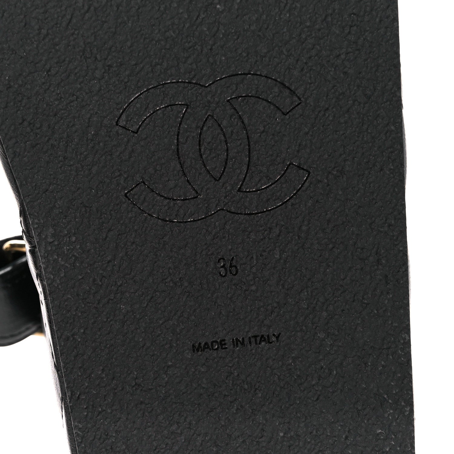 Chanel Lambskin Quilted Dad Sandals 36 Black 6 of 8