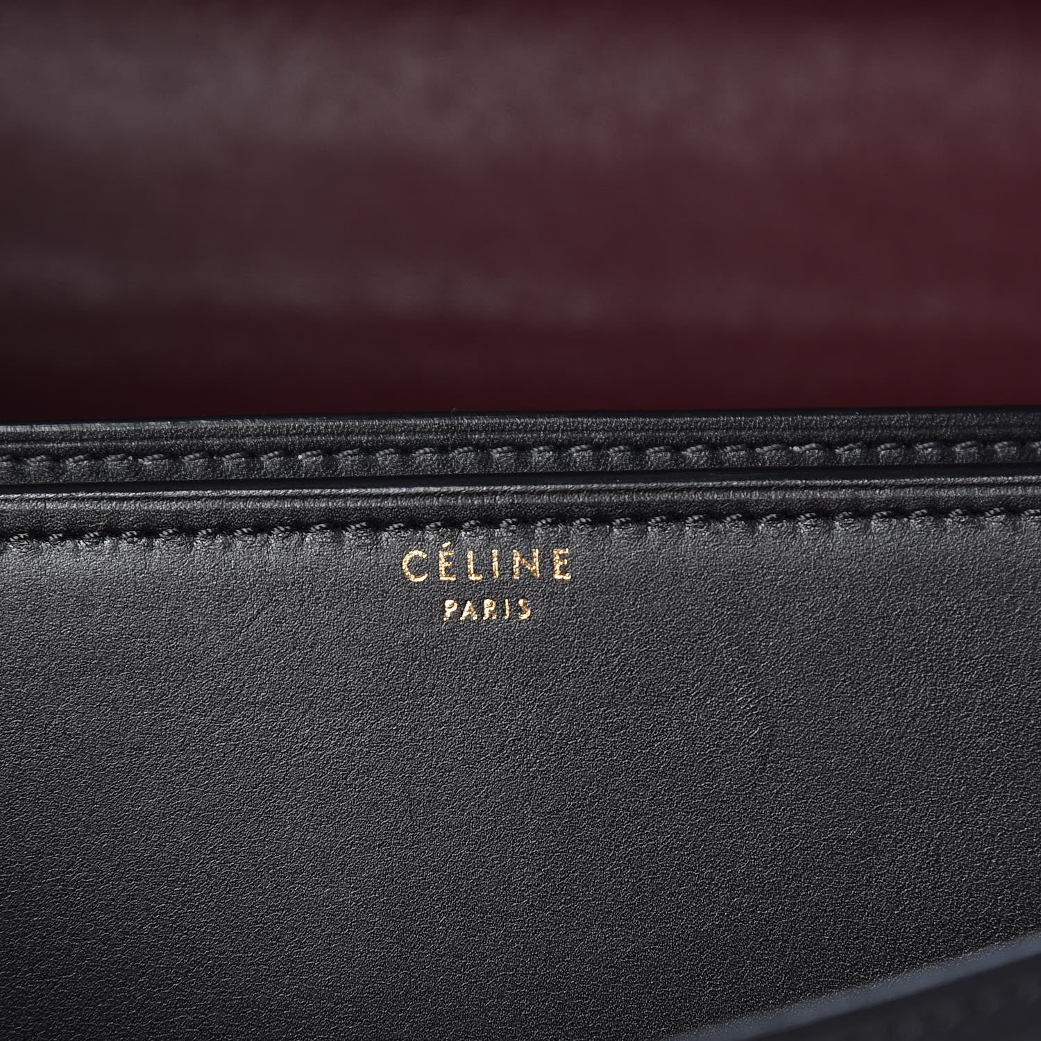 Celine Smooth Calfskin Medium Case Chain Flap Black 6 of 10