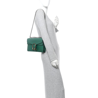 Gucci Pebbled Calfskin Small Dionysus Shoulder Bag Emerald 2 of 12