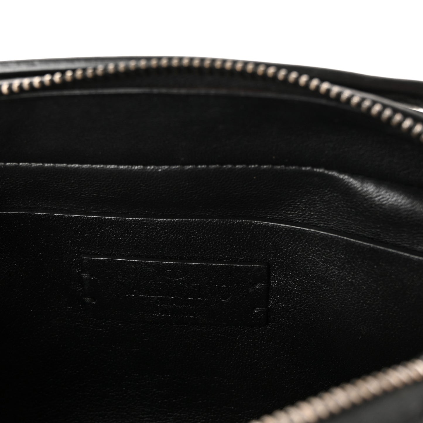 Calfskin Lacquered Vlogo Crossbody Bag Black