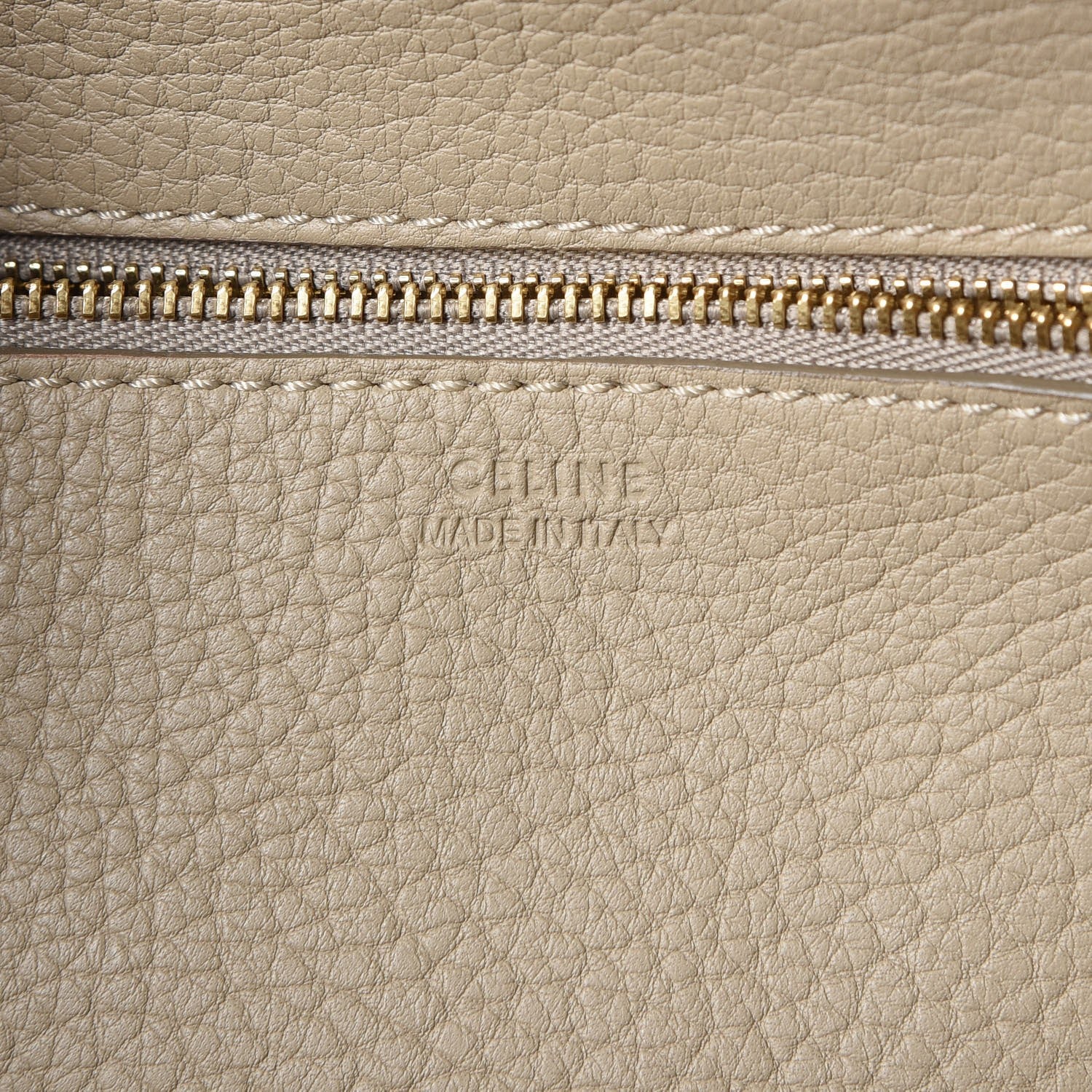 Celine Grained Calfskin Small Tie Knot Tote Light Taupe 8 of 10