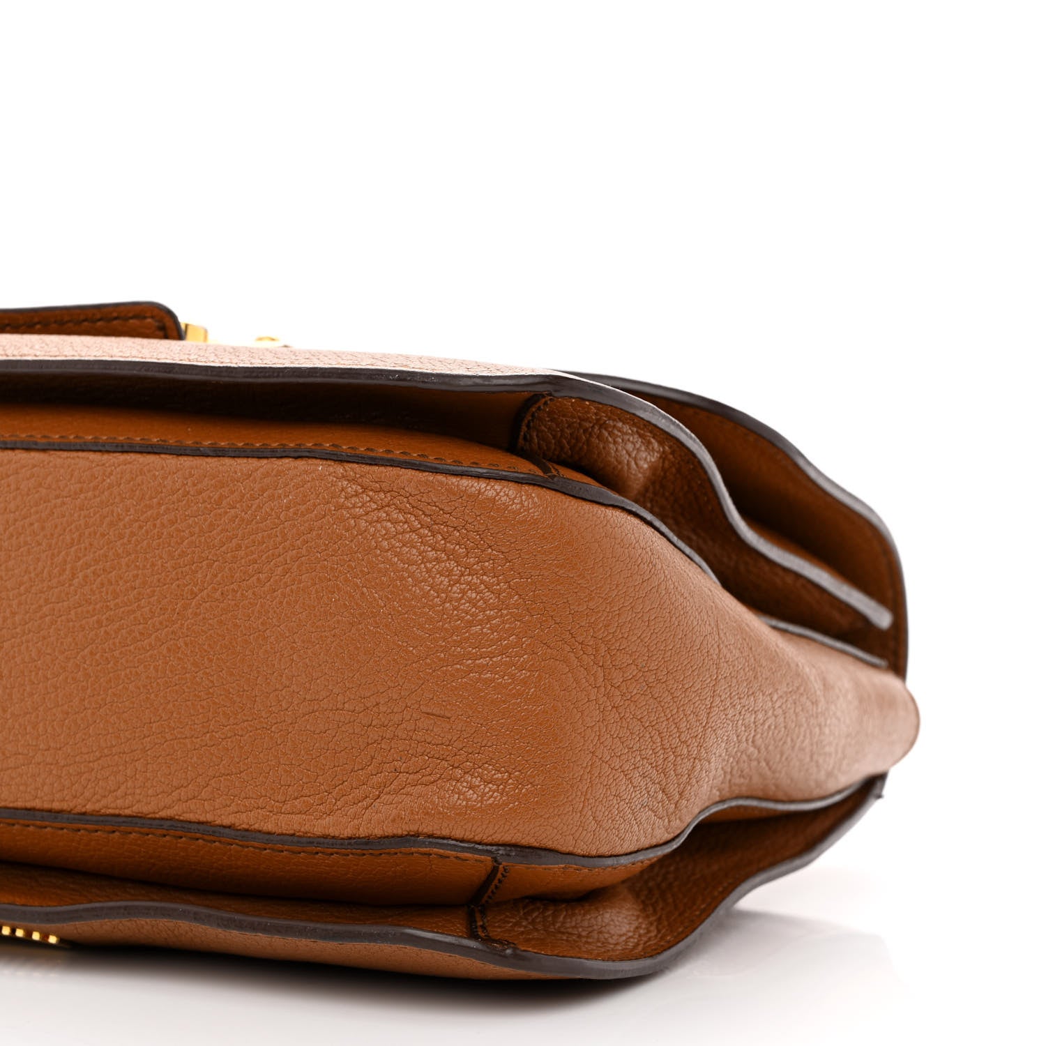 Miu Miu Goatskin Madras Shoulder Bag Cuoio 12 of 16