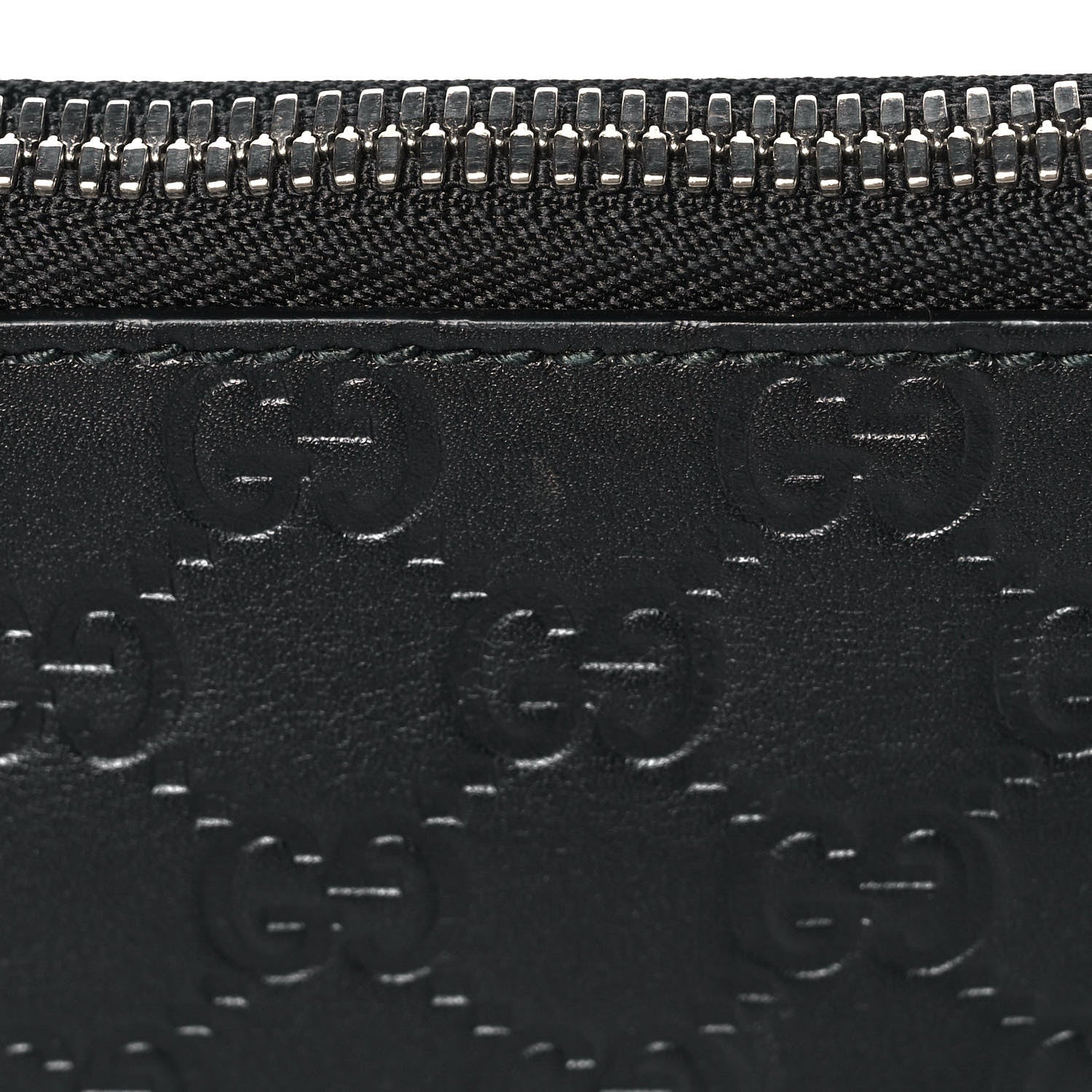 Gucci Guccissima Medium Flat Messenger Bag Black 13 of 15