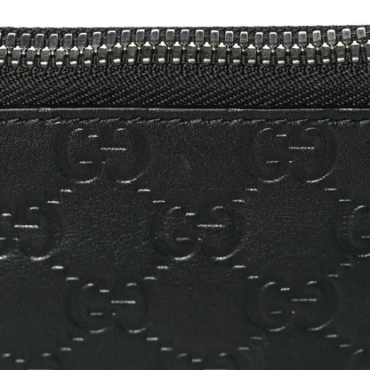 Gucci Guccissima Medium Flat Messenger Bag Black 13 of 15