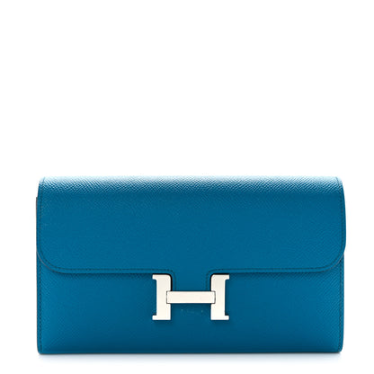 Hermes Epsom Constance Long Wallet Bleu Izmir 1 of 12