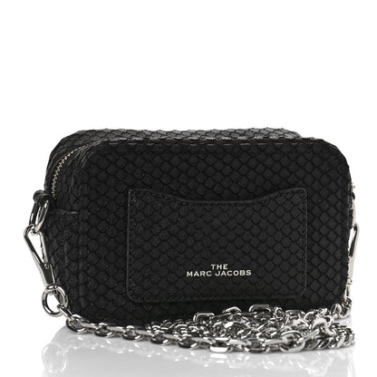 Marc Jacobs Goatskin Python Print The Softshot 17 Bag Black 3 of 8
