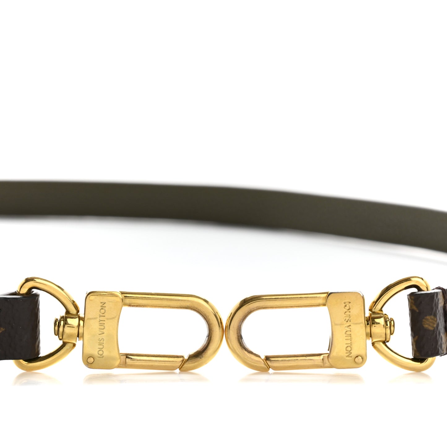 Calfskin Monogram Marignan Adjustable Shoulder Strap Kaki