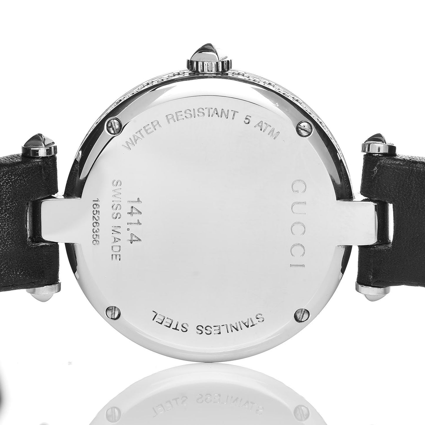 Stainless Steel Calfskin 32mm Diamantissima Quartz Watch Black