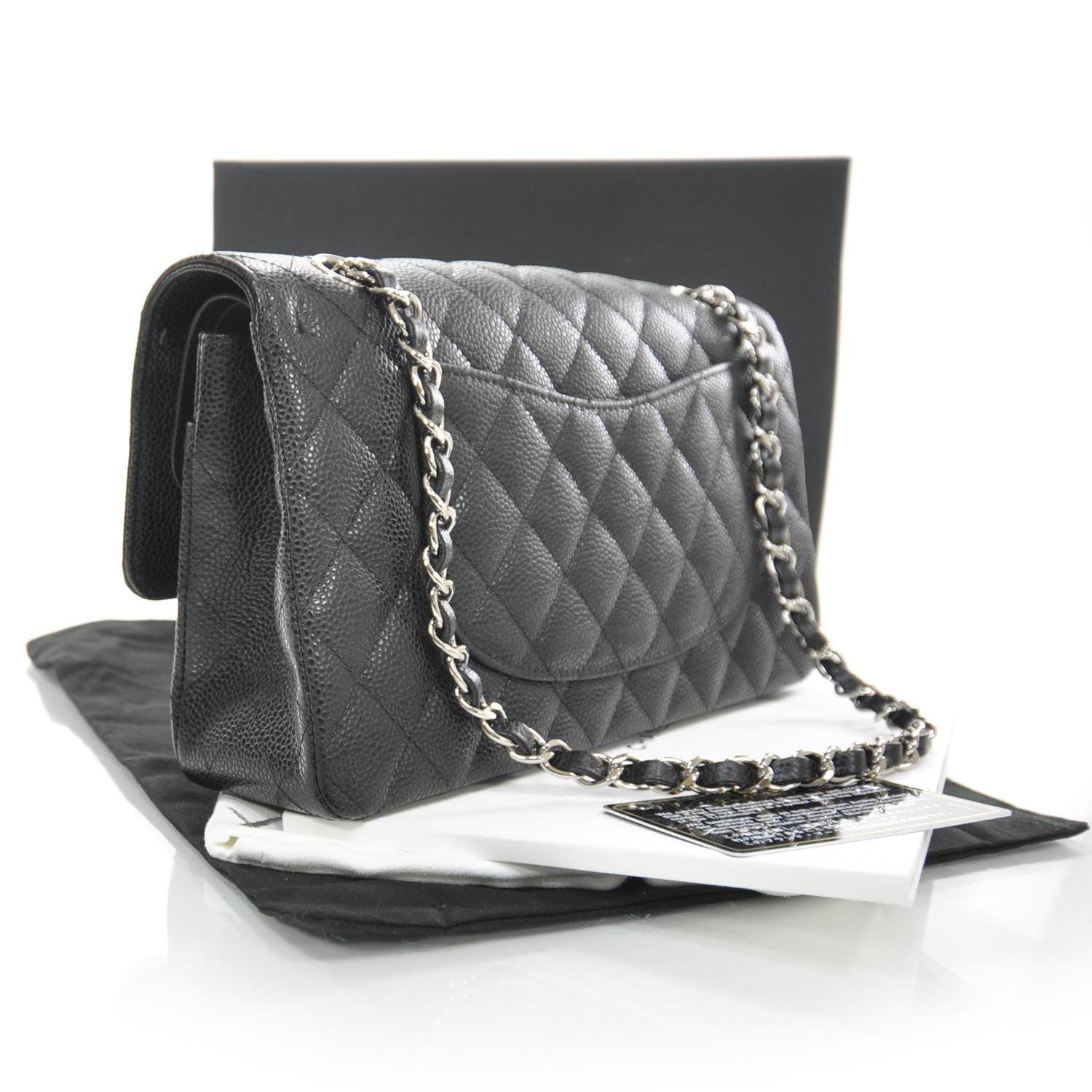 Chanel Caviar Quilted Medium Double Flap Black 3 of 10
