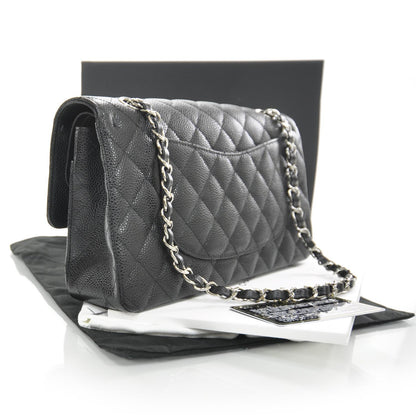 Chanel Caviar Quilted Medium Double Flap Black 3 of 10