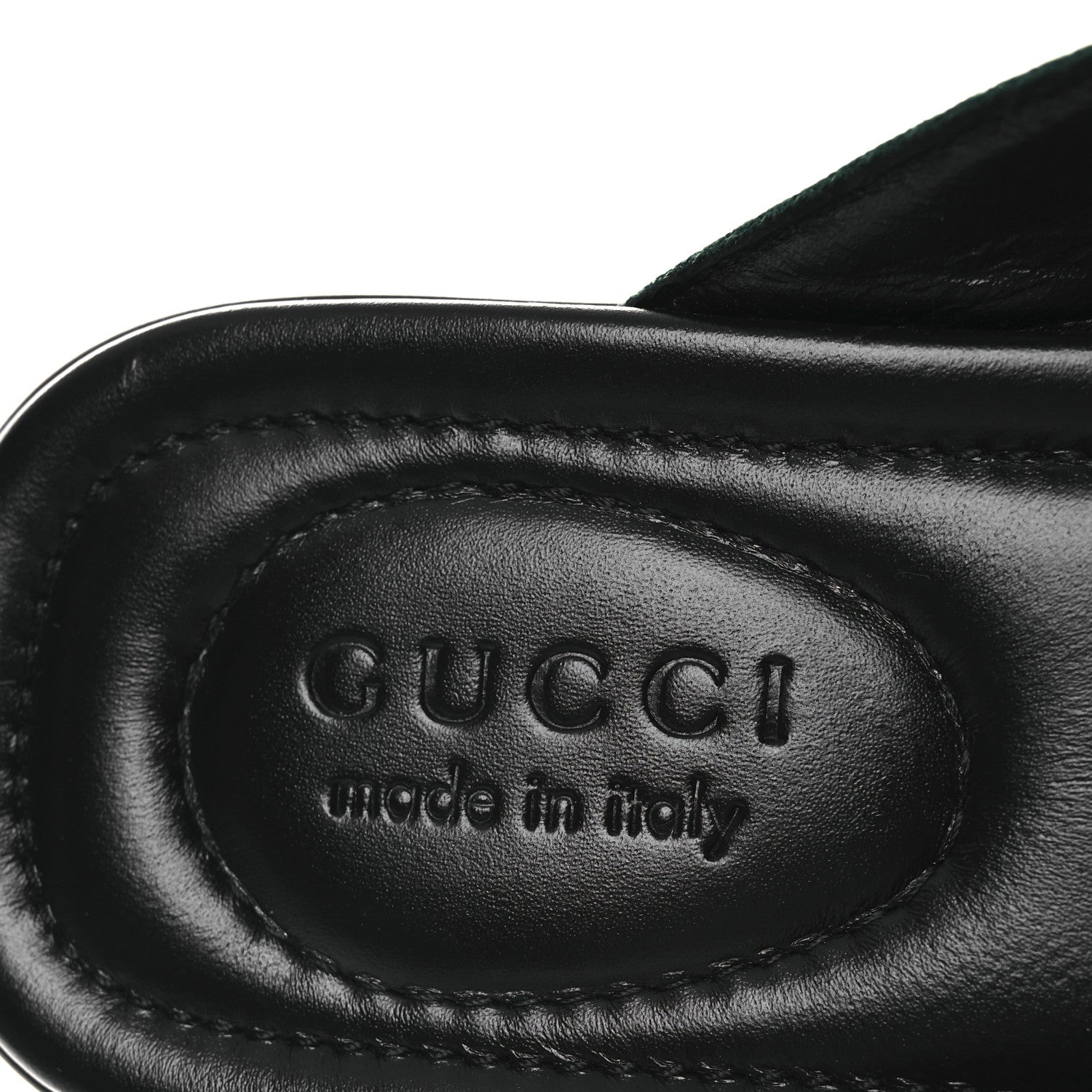 Gucci Nylon Calfskin Web Mens Cleat Sole Thong Sandals 8 Black Red Blue 9 of 14
