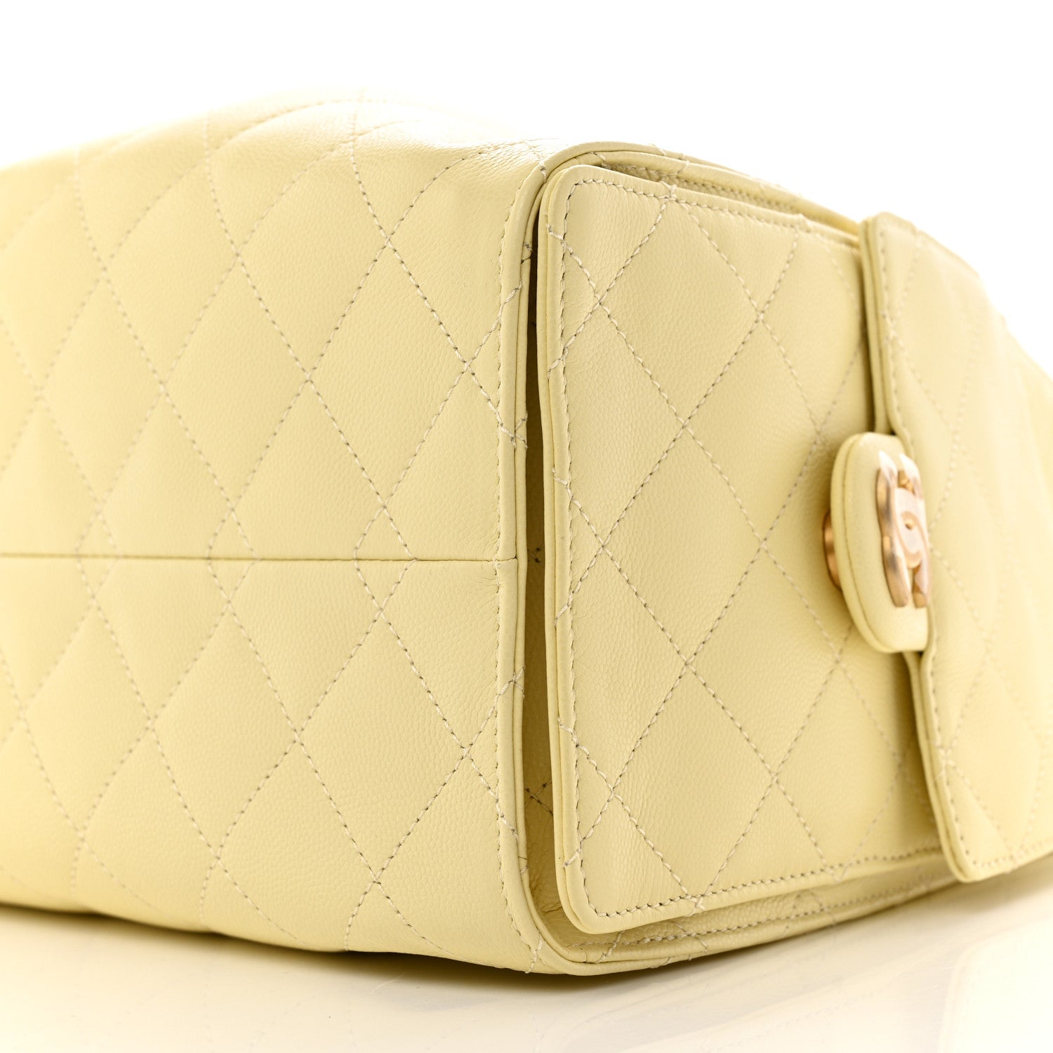 Chanel Caviar Quilted Small Chanel 25 Handbag Light Yellow 10 of 10