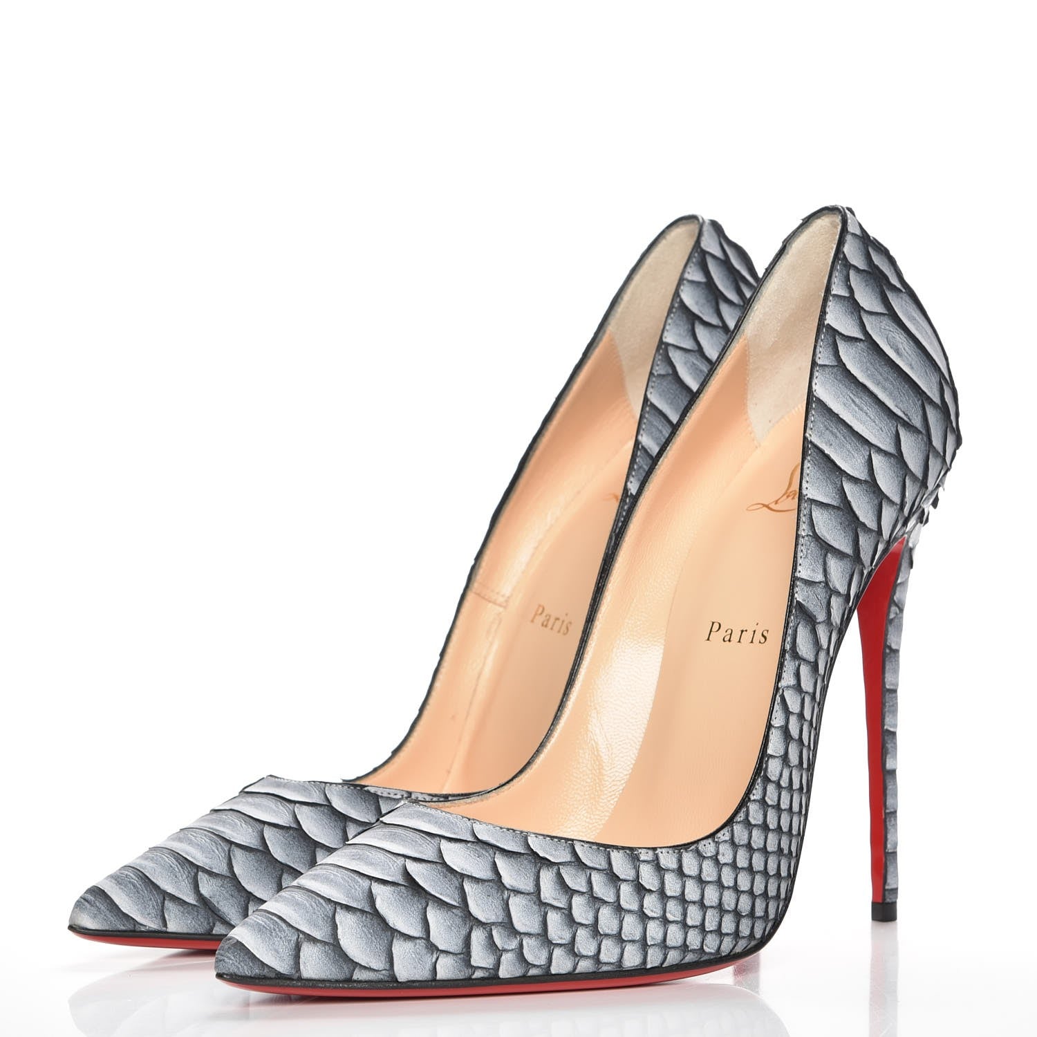 Christian Louboutin Python Frozen So Kate 120 Pumps 40 Black White 3 of 9