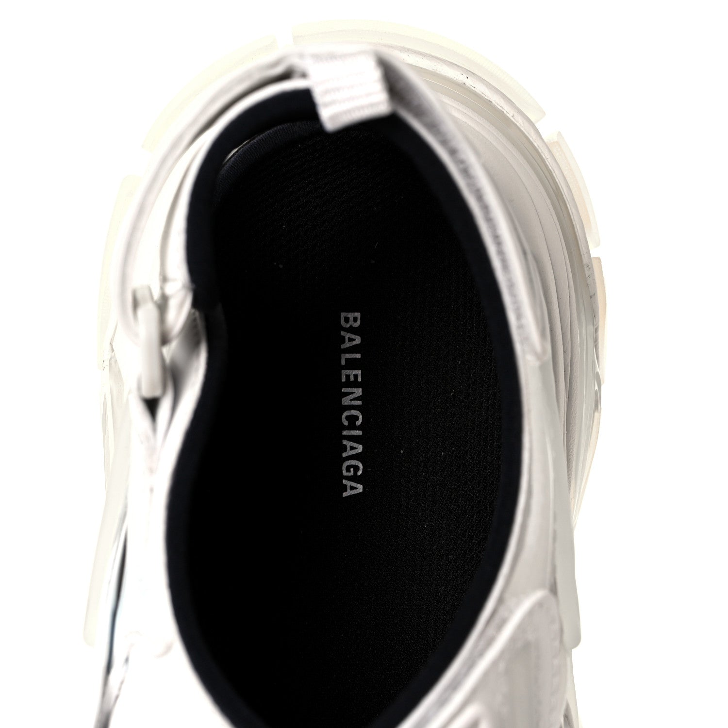 Balenciaga Neoprene Rubber Clear Sole Womens Track Sandals 37 White Black 7 of 8
