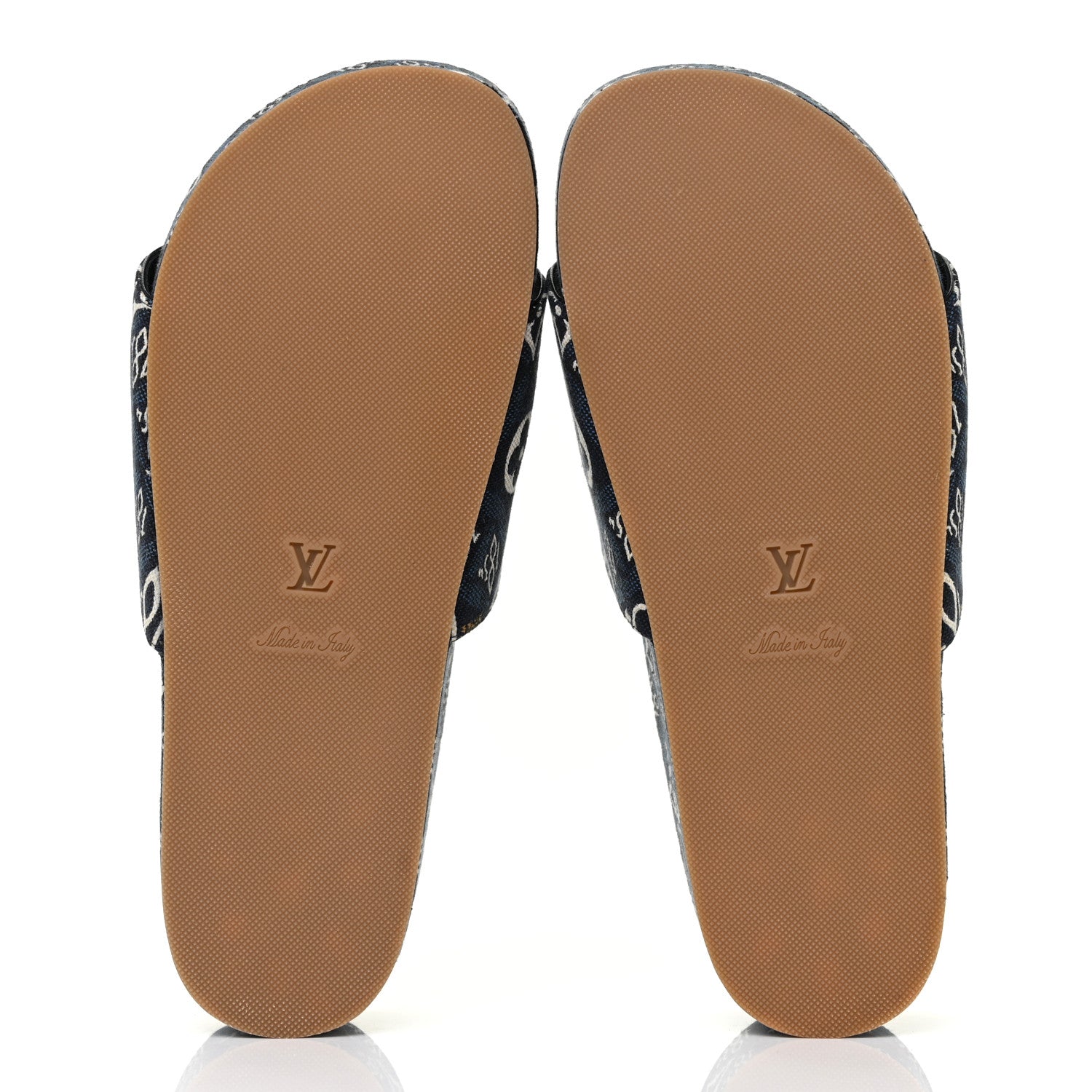 Louis Vuitton Canvas Since 1854 Jumbo Flatform Mule Sandals 37.5 Blue 6 of 8
