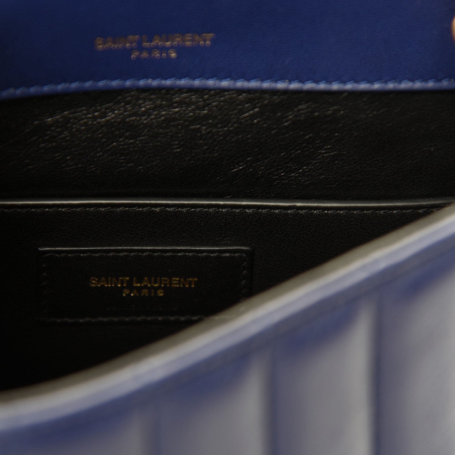 Saint Laurent Lambskin Matelasse Monogram Medium Vicky Chain Bag Blue 8 of 10