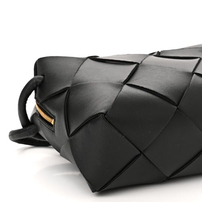 Bottega Veneta Lambskin Maxi Intrecciato Small Cassette Camera Bag Black 8 of 9