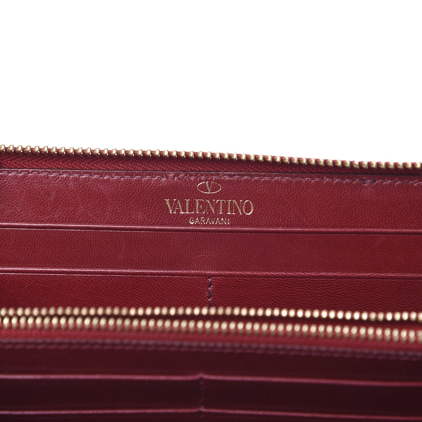 Patent Zip Around Wallet Red