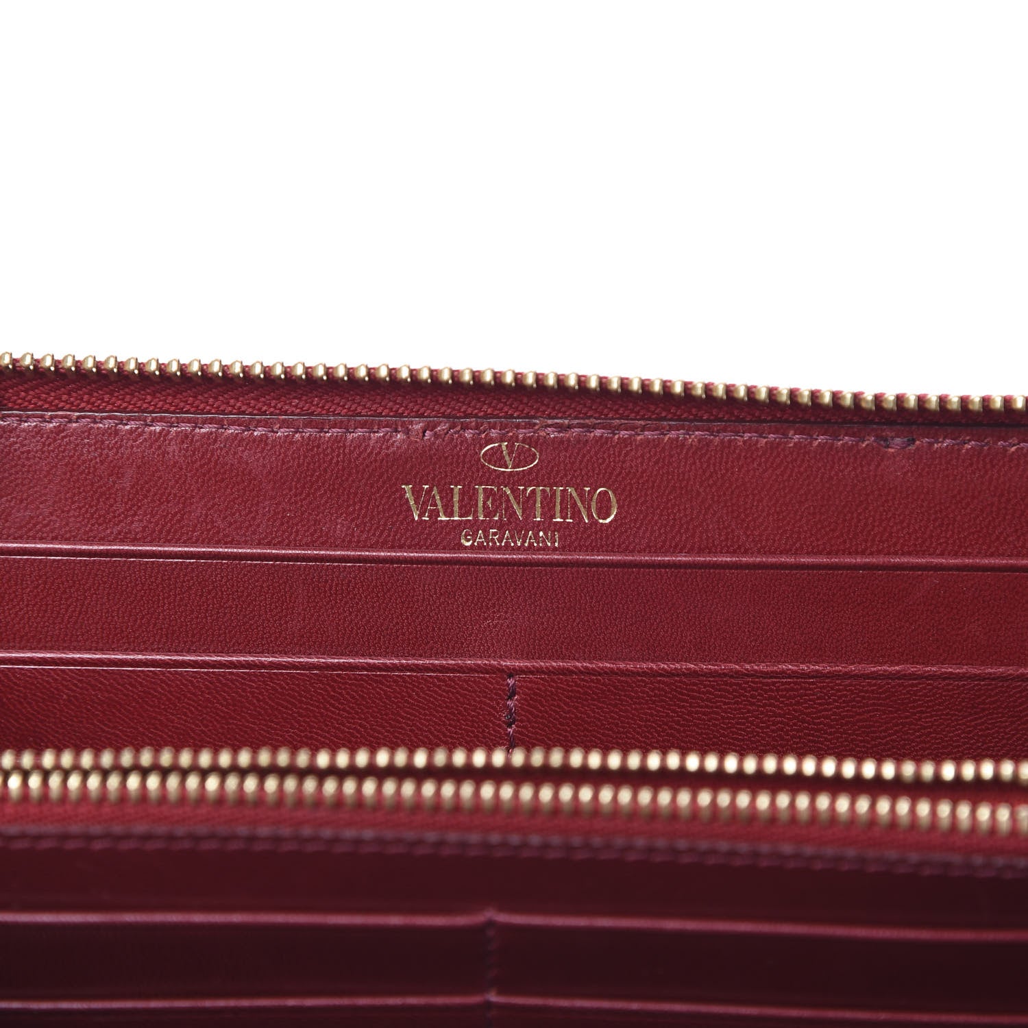 Valentino Garavani Patent Zip Around Wallet Red 5 of 12