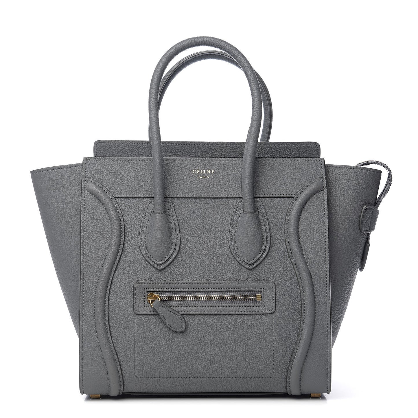 Baby Drummed Calfskin Micro Luggage Kohl