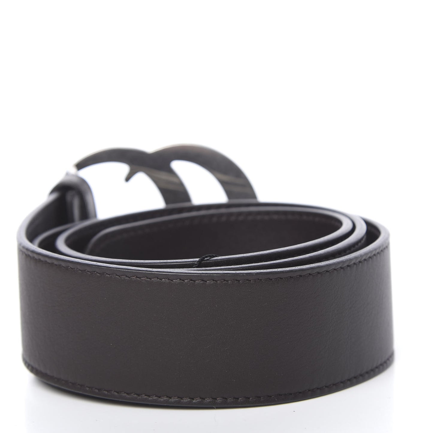 Calfskin Double G 40mm Belt 85 34 Dark Cocoa