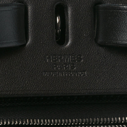 Hermes Military Toile Vache Hunter Herbag a Dos Zip Retourne Backpack Black 7 of 10