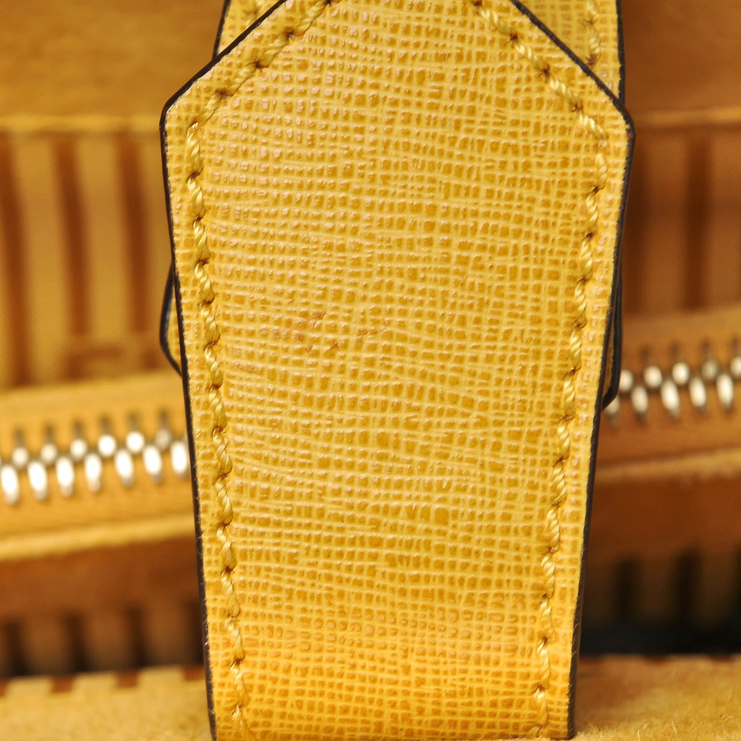 Fendi Vitello Elite Regular 2Jours Tote Mustard 6 of 11