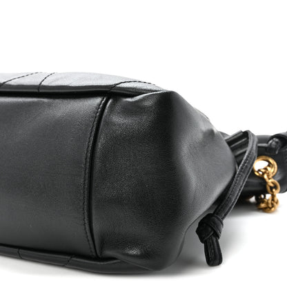Saint Laurent Lambskin Matelasse Monogram Medium Jamie Shoulder Pouch Bag Black 9 of 9