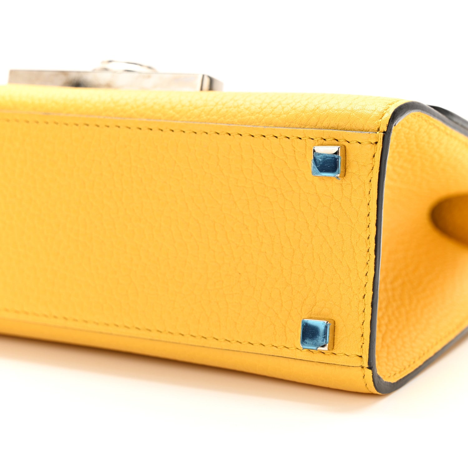 Moynat Taurillon Blush Rejane BB Saffron Yellow 10 of 11