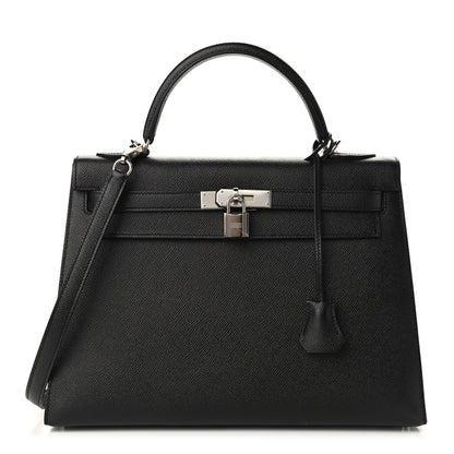 Hermes Epsom Kelly Sellier 32 Black 1 of 14