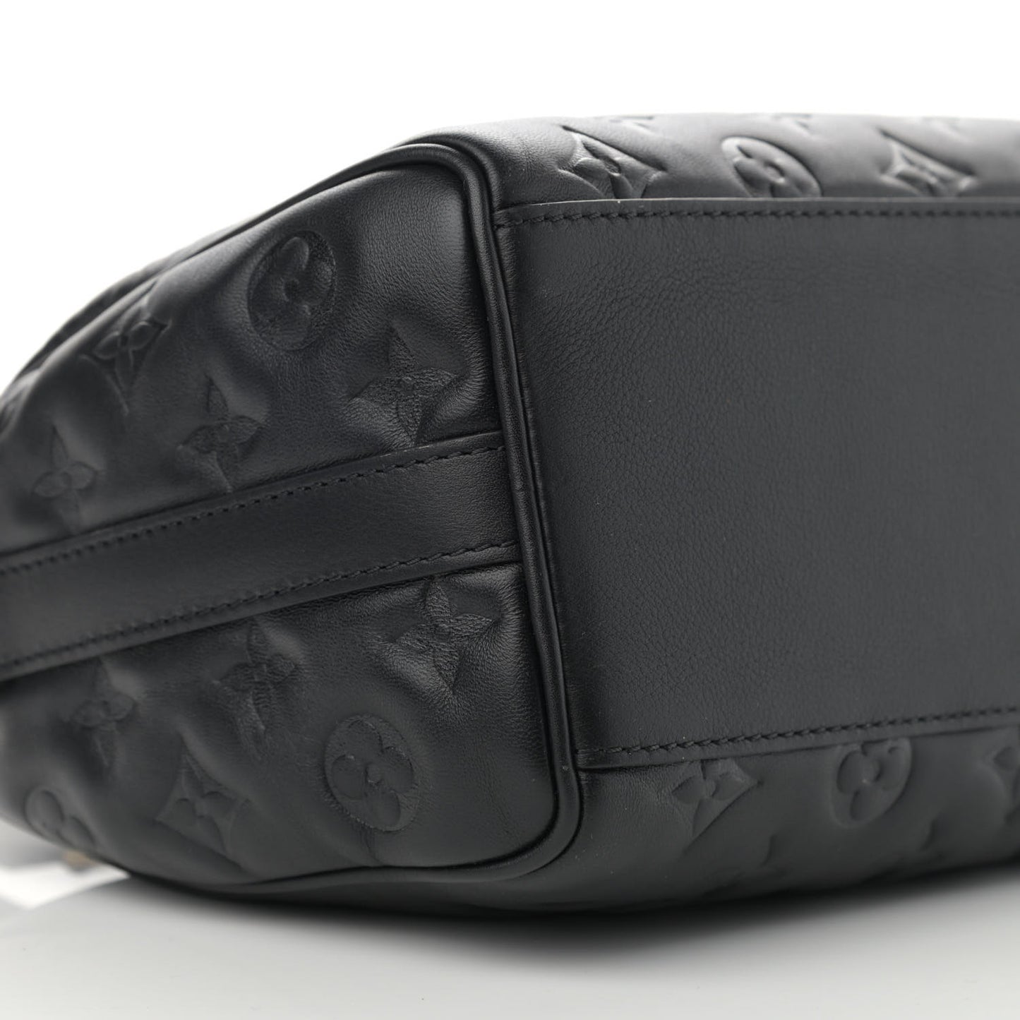 Lambskin Embossed Monogram Speedy 22 Bandouliere Black