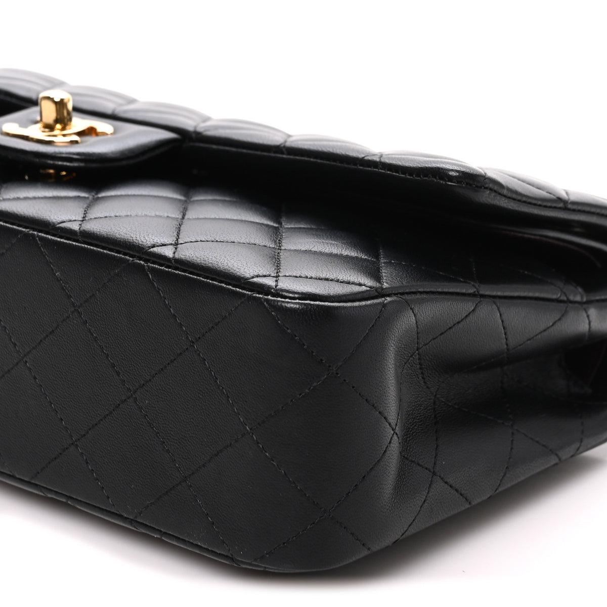 Chanel Lambskin Quilted Medium Double Flap Black 9 of 10