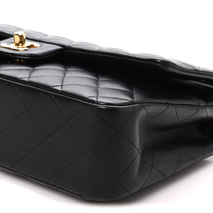 Chanel Lambskin Quilted Medium Double Flap Black 9 of 10