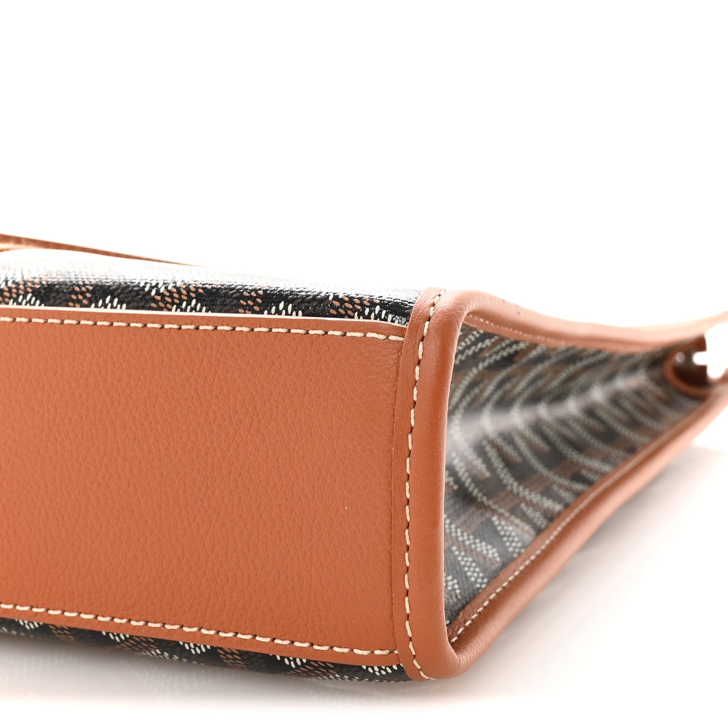 Goyardine Calfskin Morvan Document Case Black Gold