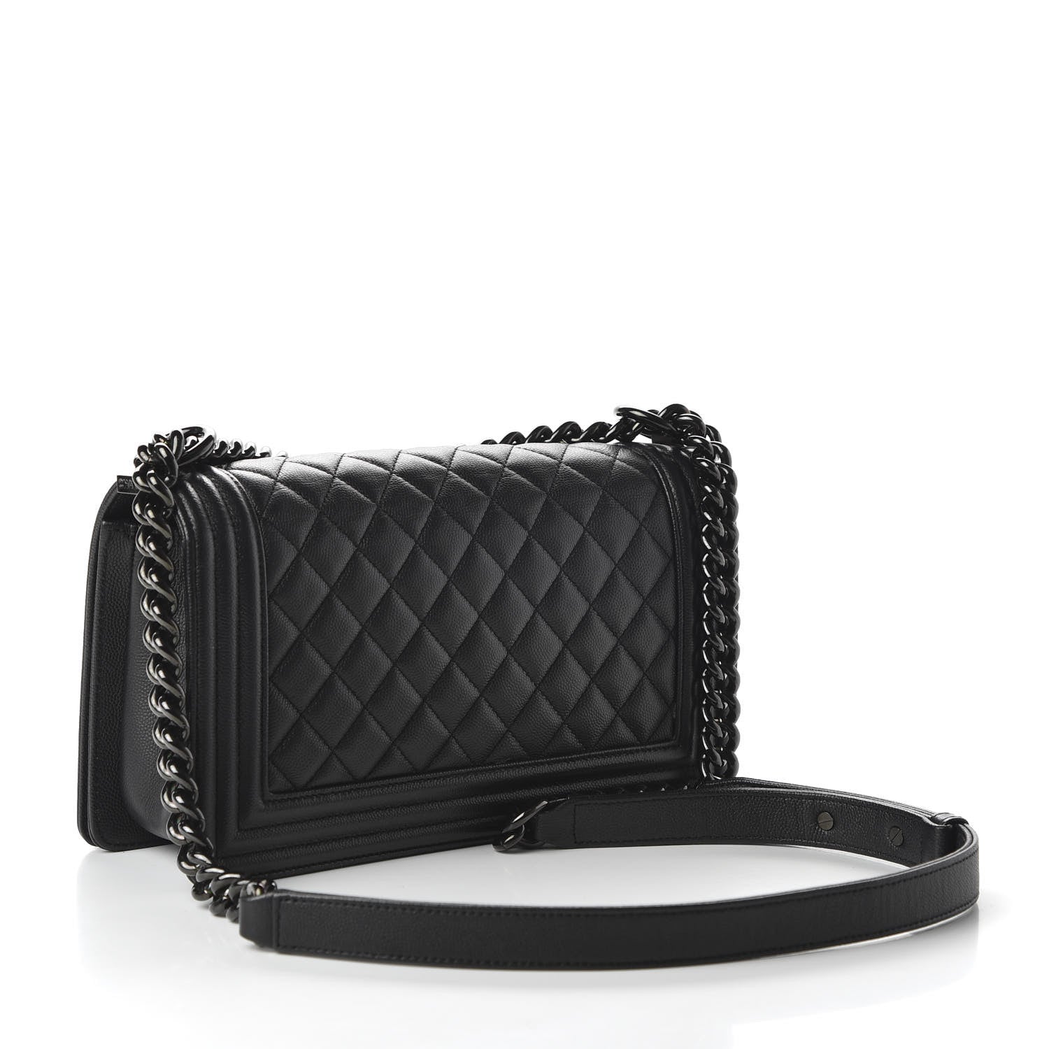Chanel Caviar Quilted Medium Boy Flap So Black 3 of 10