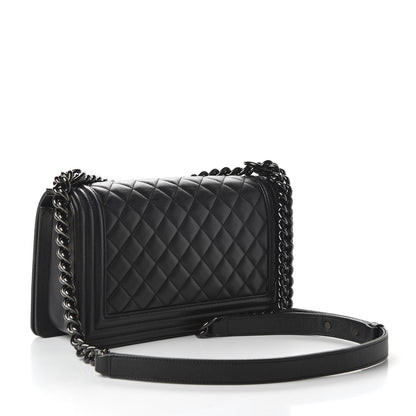 Chanel Caviar Quilted Medium Boy Flap So Black 3 of 10