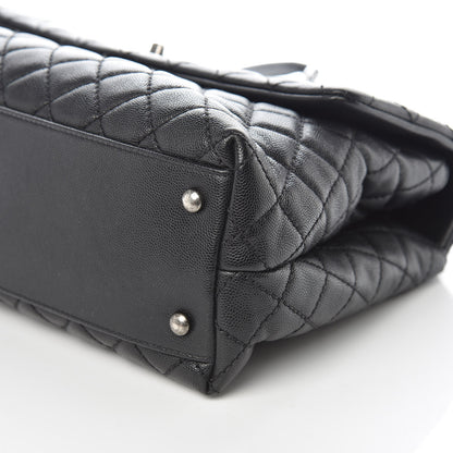 Chanel Caviar Quilted Medium Coco Handle Flap Black 9 of 9