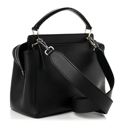 Fendi Vitello Baltico Dolce DotCom Satchel Black Blue Royal 3 of 9